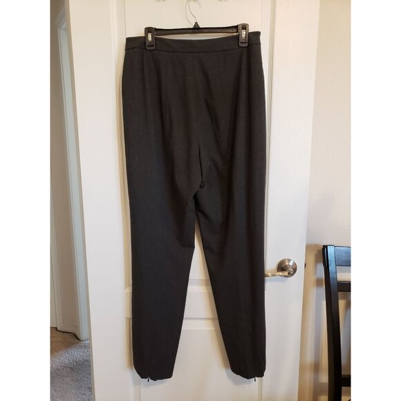 Jones & CO stretch, gray slacks with hidden, back zipper hem, size 14 - Picture 6 of 9